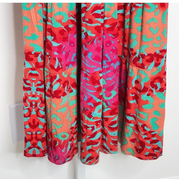 Hale Bob Cabana Maxi Dress Halter Style Resort Beach Tie Neck Vibrant Print XS - Picture 6 of 14